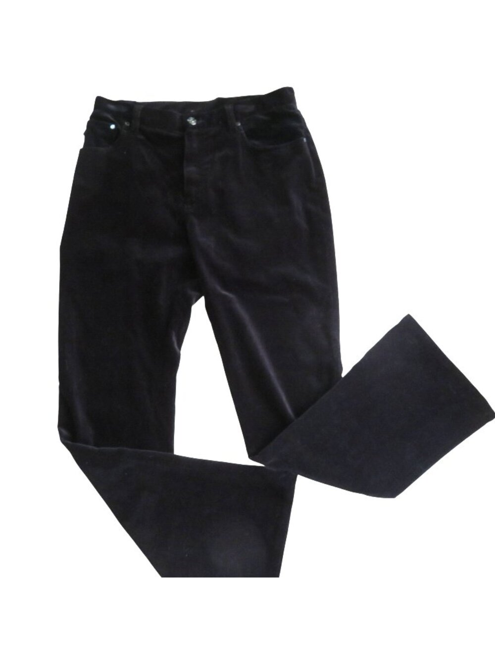Vintage Lauren Jeans Co Ralph Black Velvet Nicole Wide Leg Bootcut Pants Size 6